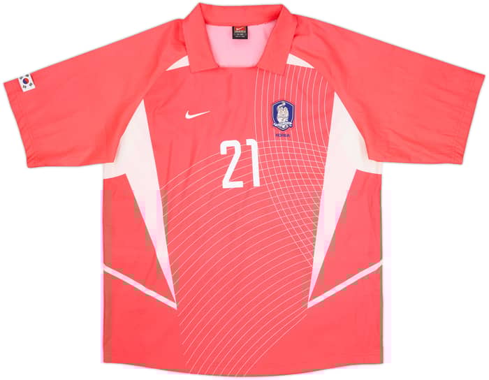 2002-03 South Korea Home Shirt J.S.Park #21 - 8/10 - (XL)