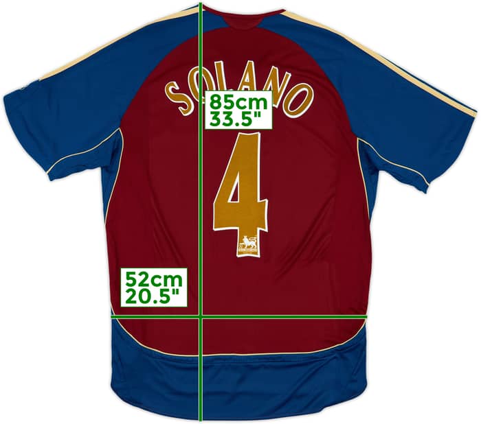2006-07 Newcastle Away Shirt Solano #4 - 7/10 - (L)