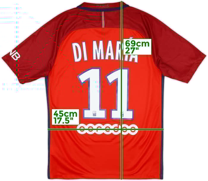 2016-17 Paris Saint-Germain Away Shirt Di Maria #11 - 8/10 - (S)