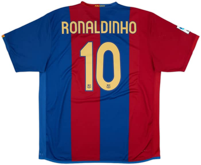 2006-07 Barcelona Home Shirt Ronaldinho #10 - 6/10 - (XXL)