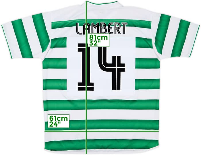 2003-04 Celtic Home Shirt Lambert #14 - 7/10 - (XL)