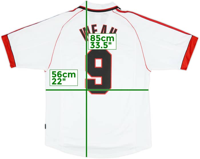 1998-99 AC Milan Away Shirt Weah #9 - 8/10 - (L)