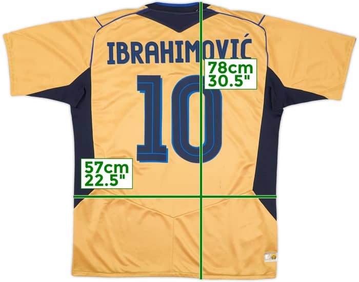 2004-05 Suecia Aniversario Tercera Camiseta Ibrahimovic #10 (XL)