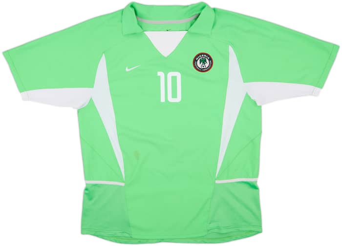 2002-04 Nigeria Home Shirt Okocha #10 - 7/10 - (XL)