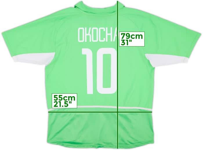 2002-04 Nigeria Home Shirt Okocha #10 - 7/10 - (XL)