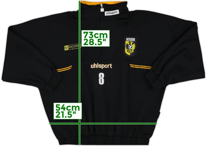 1999-00 Vitesse Player Issue Uhlsport 1/4 Zip Training Top #8 - 8/10 - (L/XL)