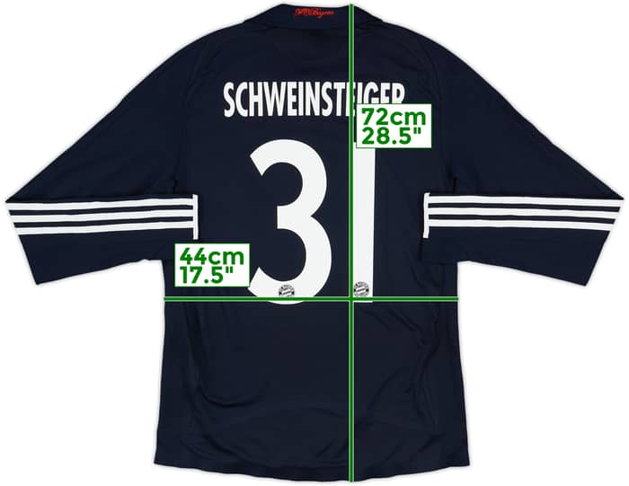 2008-09 Bayern Munich Player Issue Away L/S Shirt Schweinsteiger #31 - 10/10 - (S)