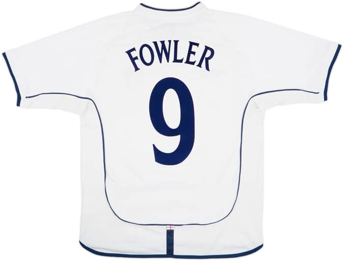 2001-03 England Home Shirt Fowler #9 - 7/10 - (M)