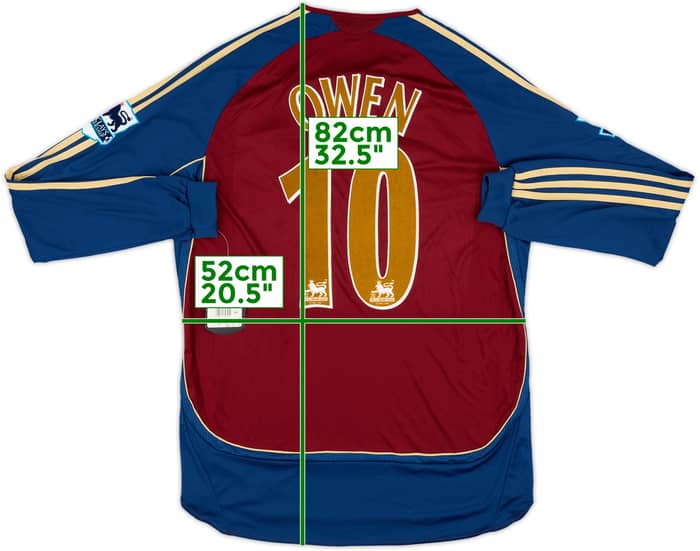 2006-07 Newcastle Player Issue Away L/S Shirt Owen #10 (L)