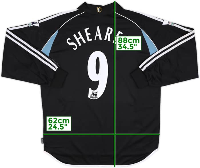 2000-01 Newcastle Away L/S Shirt Shearer #9 (XL)