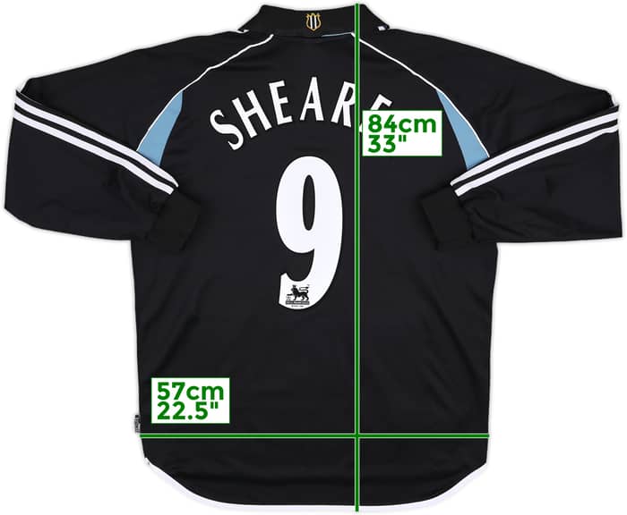 2000-01 Newcastle Away L/S Shirt Shearer #9 (L)