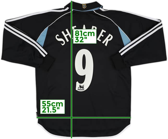2000-01 Newcastle Away L/S Shirt Shearer #9 - 10/10 - (M)