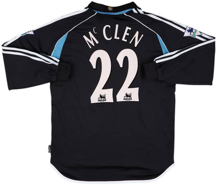 2000-01 Newcastle Match Issue Away L/S Shirt McClen #22