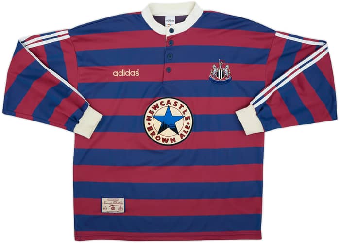 1995-96 Newcastle Away L/S Shirt Ginola #14 - 8/10 - (XL)