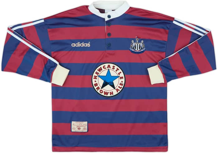 1995-96 Newcastle Away L/S Shirt Ginola #14 - 8/10 - (M)