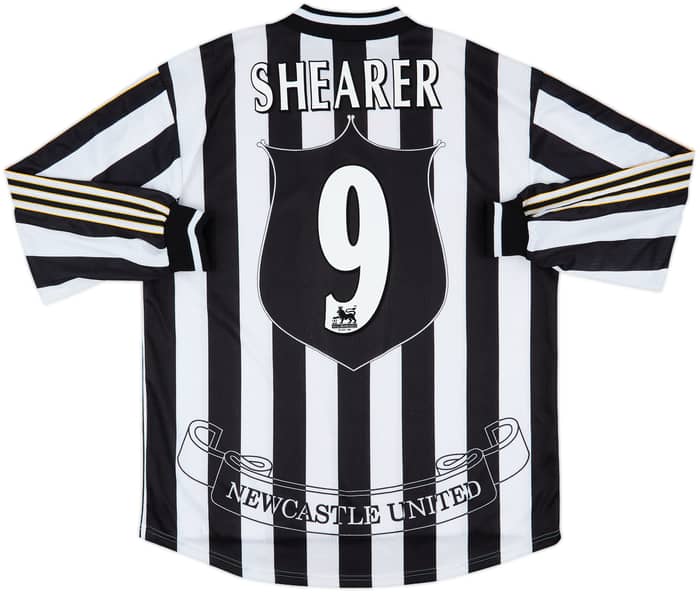 1997-99 Newcastle Home L/S Shirt Shearer #9 - 10/10 - (XL)