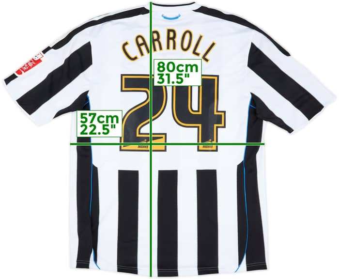 2009-10 Newcastle Player Issue Home Shirt Carroll #24 - 6/10 - (XL)