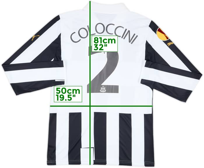 2012-13 Newcastle Match Issue Europa League Home L/S Shirt Coloccini #2