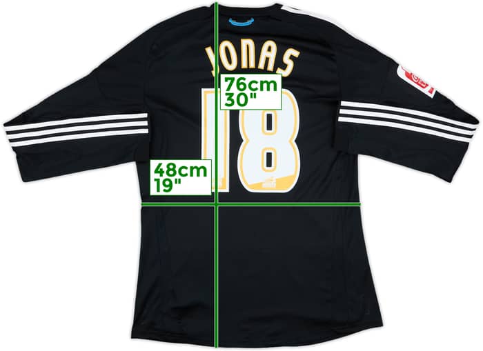 2009-10 Newcastle Player Issue Third L/S Shirt Jonas #18 - 9/10 - (L)