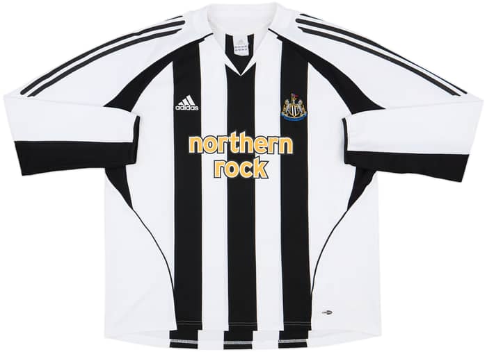 2005-07 Newcastle Home L/S Shirt Shearer #9 - 7/10 - (XXL)