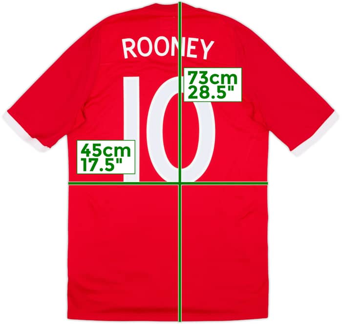 2010-11 England Away Shirt Rooney #10 - 6/10 - (S)