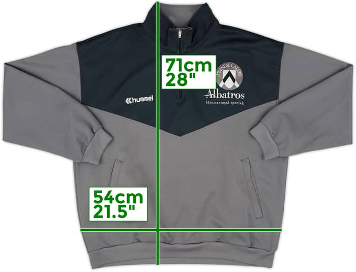 1995-96 Udinese Hummel 1/4 Zip Drill Top - 8/10 - (M)