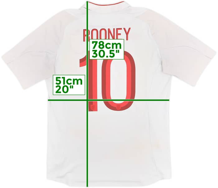 2012-13 England Home Shirt Rooney #10 - 7/10 - (M)