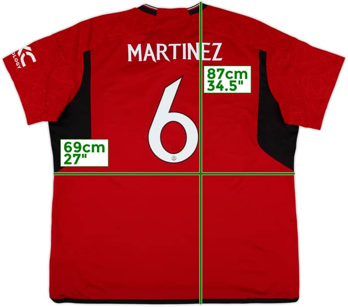 2023-24 Manchester United Home Shirt Martinez #6 - 7/10 - (3XL)