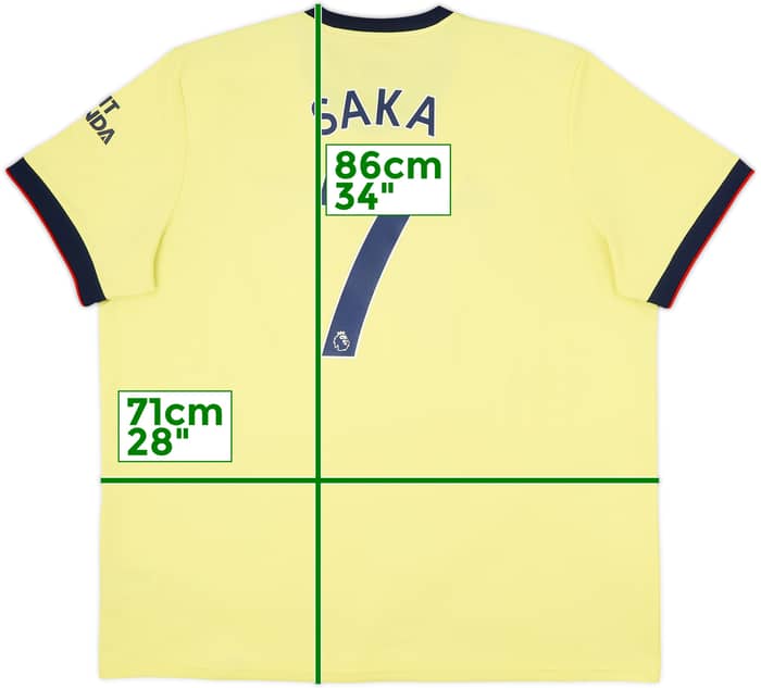 2021-22 Arsenal Away Shirt Saka #7 - 6/10 - (3XL)