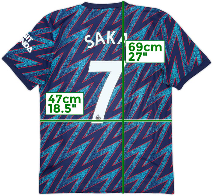 2021-22 Arsenal Third Shirt Saka #7 - 8/10 - (S)