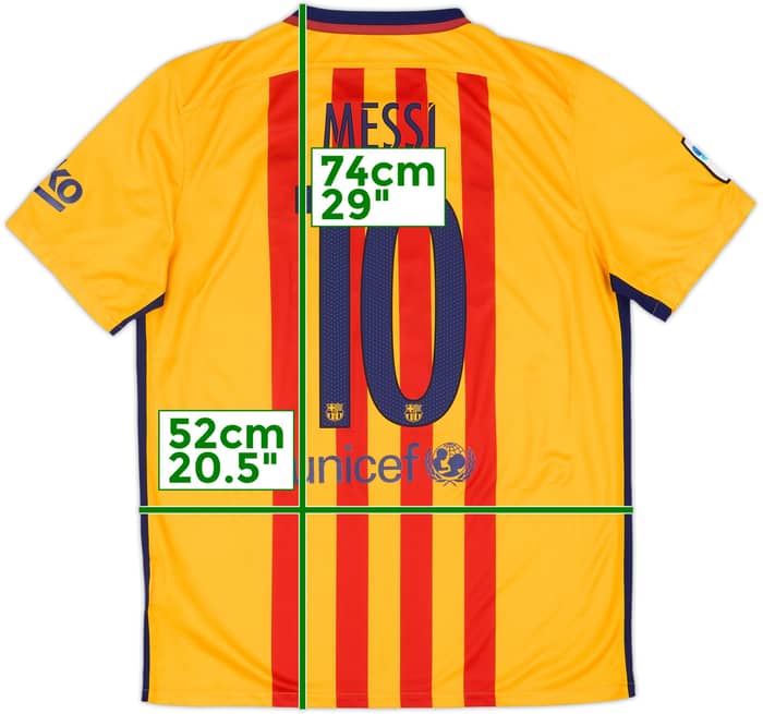 2015-16 Barcelona Away Shirt Messi #10 - 8/10 - (L)