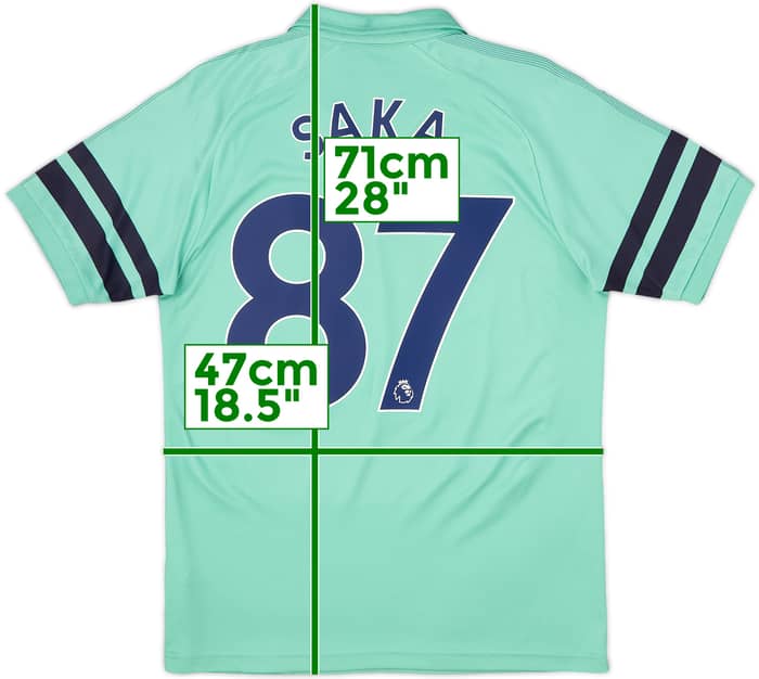 2018-19 Arsenal Third Shirt Saka #87 - 9/10 - (S)