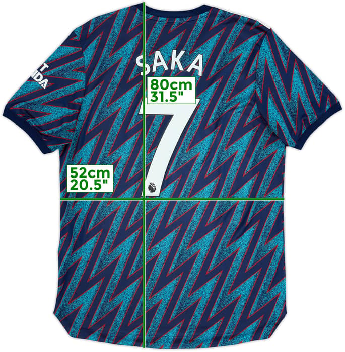 2021-22 Arsenal Authentic Third Shirt Saka #7 - 7/10 - (L)