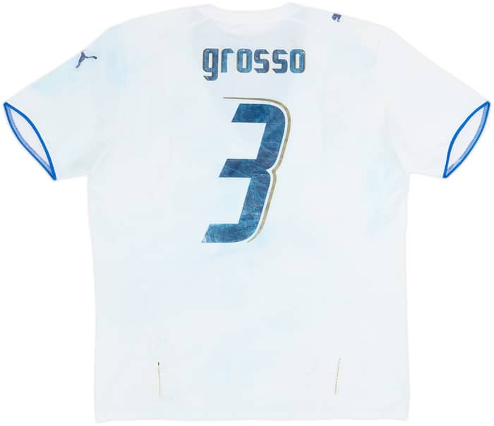 2006 Italy Away Shirt Grosso #3 - 4/10 - (L)
