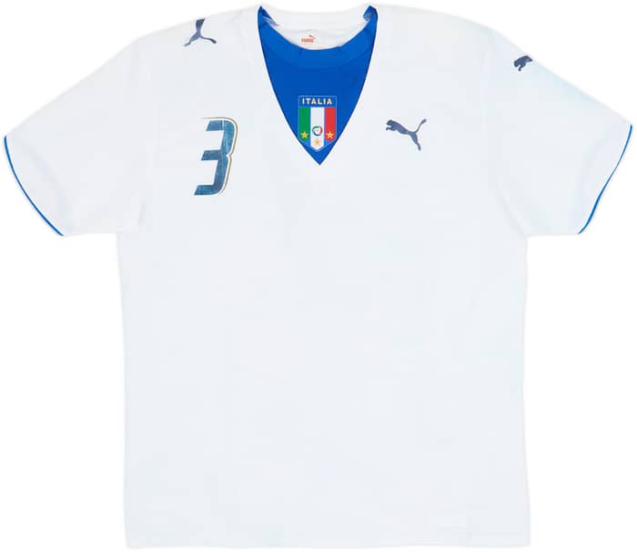 2006 Italy Away Shirt Grosso #3 - 4/10 - (L)