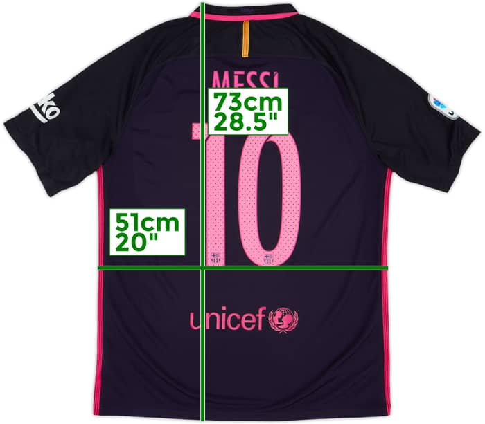2016-17 Barcelona Away Shirt Messi #10 - 8/10 - (L)