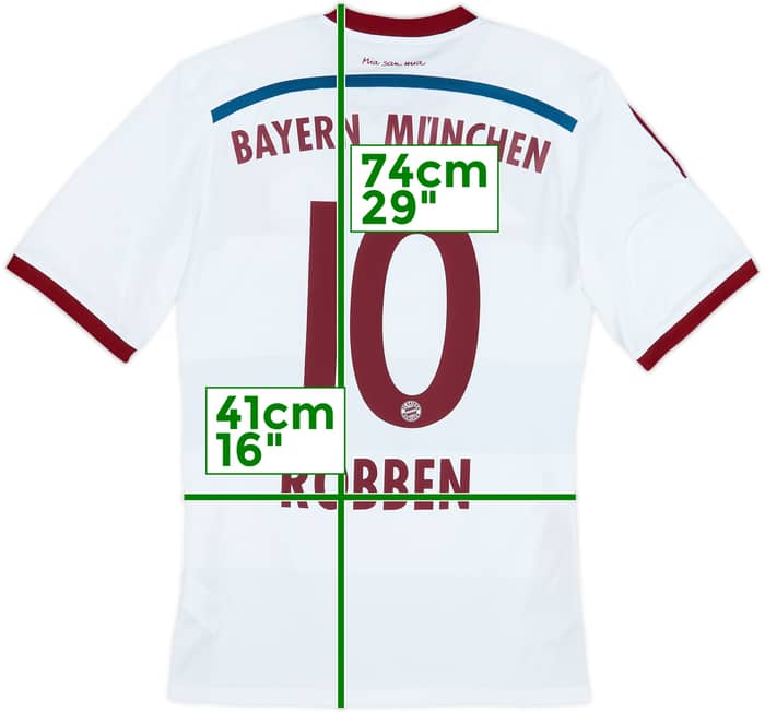 2014-15 Bayern Munich Away Shirt Robben #10 - 7/10 - (S)