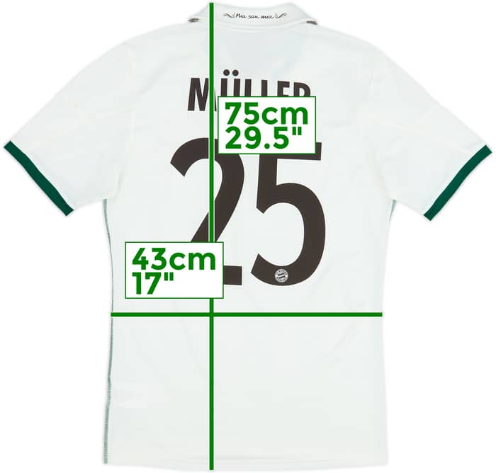 2013-14 Bayern Munich Player Issue Away Shirt Muller #25 - 6/10 - (M)