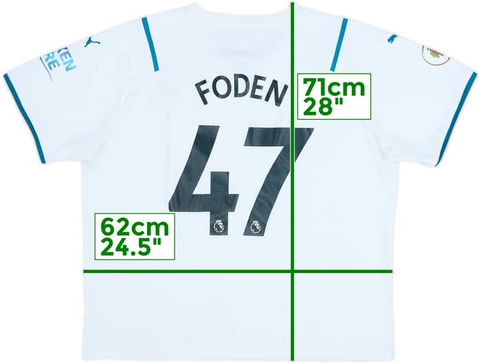 2021-22 Manchester City Away Shirt Foden #47 - 5/10 - (XXL)