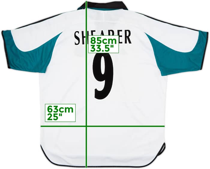 1999-00 Newcastle Away Shirt Shearer #9 - 5/10 - (XXL)