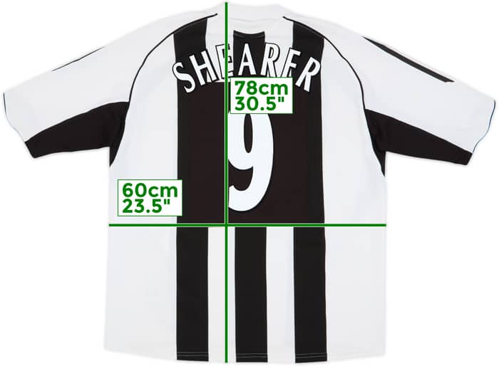 2005-07 Newcastle Home Shirt Shearer #9 - 8/10 - (XL)