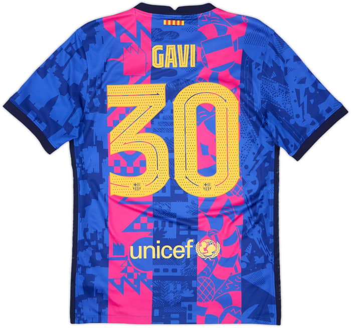 2021-22 Barcelona Third Shirt Gavi #30 - 9/10 - (S)