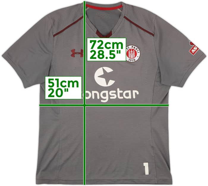 2017-18 St Pauli Under Armour Player Issue Training Shirt #1 - 5/10 - (L)