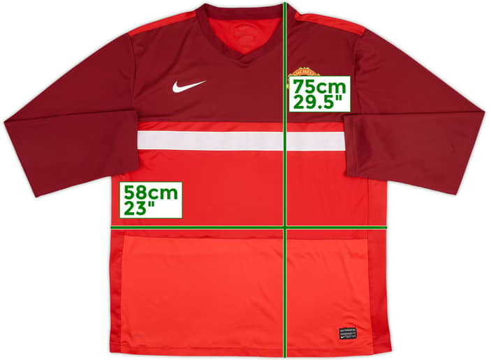 2011-12 Manchester United Nike Training L/S Shirt - 4/10 - (XL)