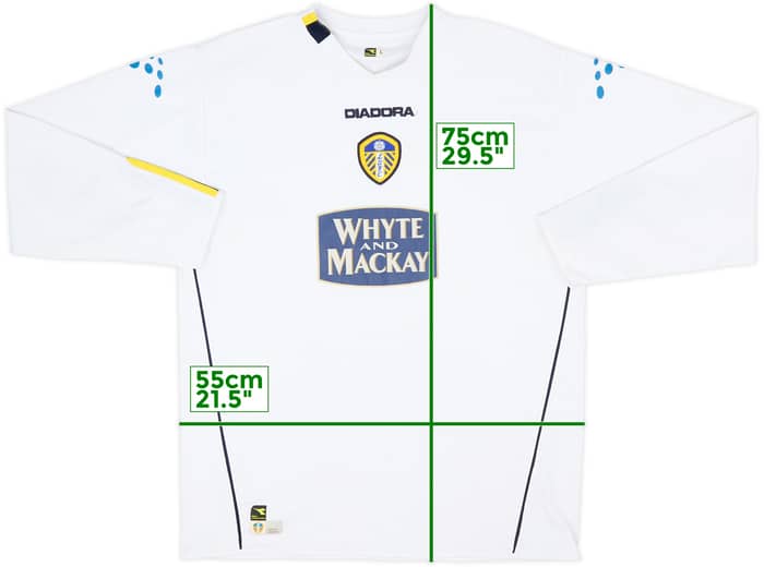 2004-05 Leeds United Home L/S Shirt - 8/10 - (L)