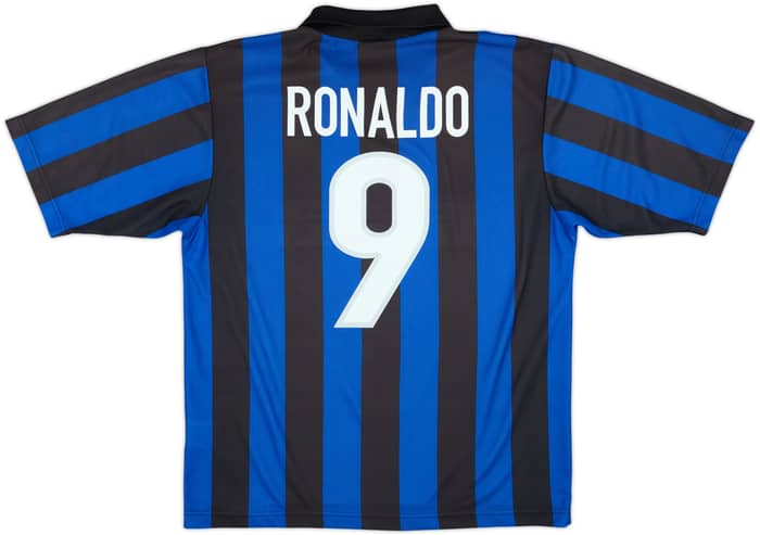 1998-99 Inter Milan Basic Home Shirt Ronaldo #9 - 9/10 - (M)