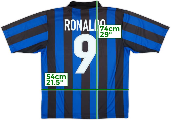 1998-99 Inter Milan Basic Home Shirt Ronaldo #9 - 9/10 - (M)