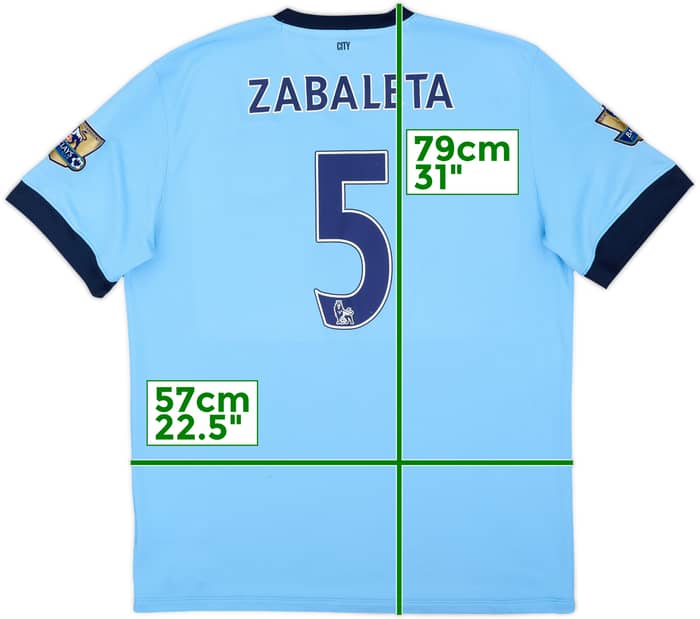 2014-15 Manchester City Home Shirt Zabaleta #5 - 8/10 - (M)