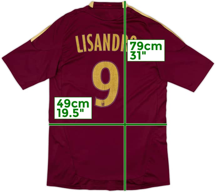 2010-11 Lyon Away Shirt Lisandro #9 - 5/10 - (M)