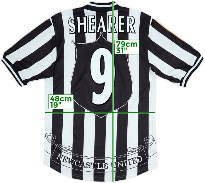 1997-99 Newcastle Camiseta Local Shearer #9 - 8/10 - (S)